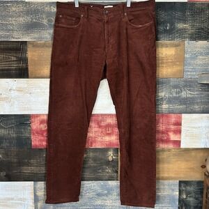 Tod Snyder Corduroy Slim Pants Trousers Red Rust Size 32 By 32 Men